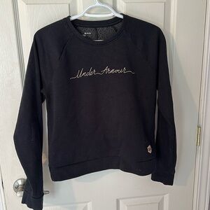 Womens Under Armour Athletic Recover Fleece Script sweater Size Small